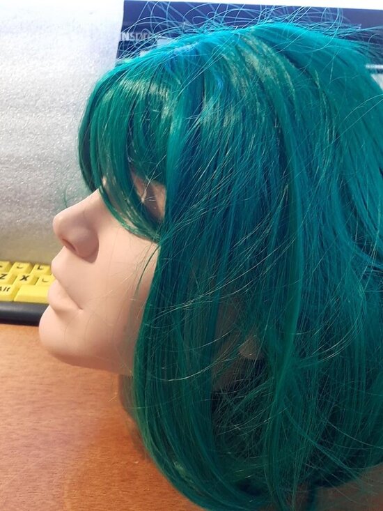 NEW ! Women Long 14 Inch Wig Straight Green main image 5